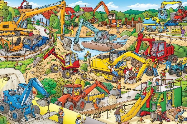 My Big Wimmelbook(r)--Diggers at Work!