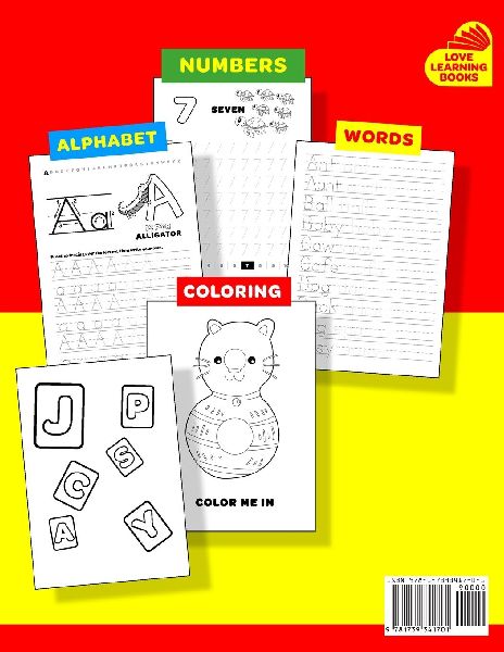 ABC Alphabet & Numbers Writing Practice Book