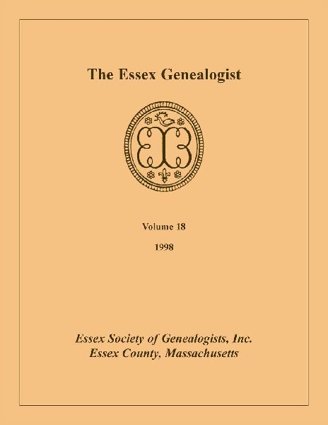 The Essex Genealogist, Volume 18, 1998