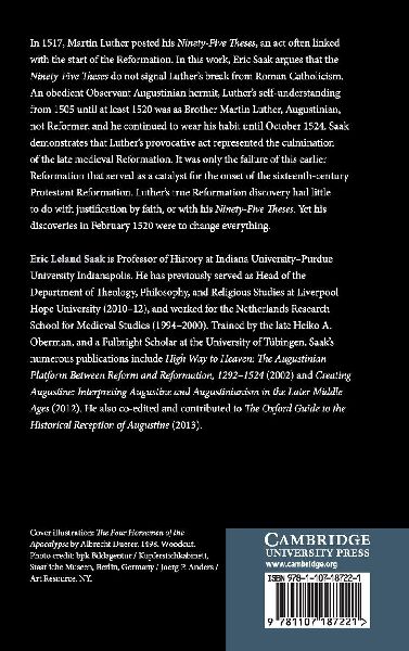 Luther and the Reformation of the Later Middle             Ages