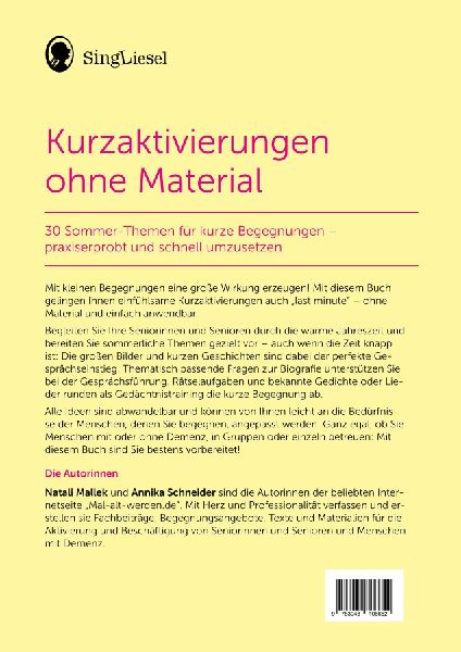 Kurzaktivierungen ohne Material. Last-Minute-Ideen für den Sommer