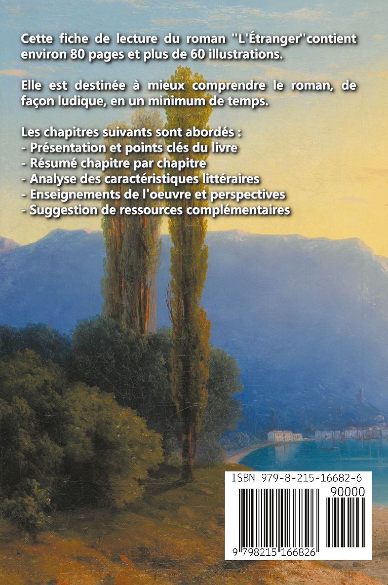Fiche de lecture illustrée - "L'Étranger", d'Albert Camus