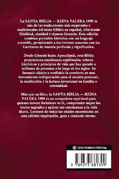 SANTA BIBLIA - REINA VALERA 1909 (Spanish Edition)