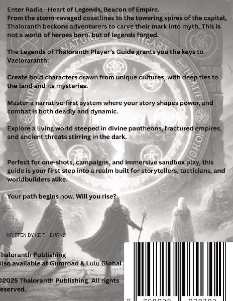 Legends of Thaloranth Players Guide