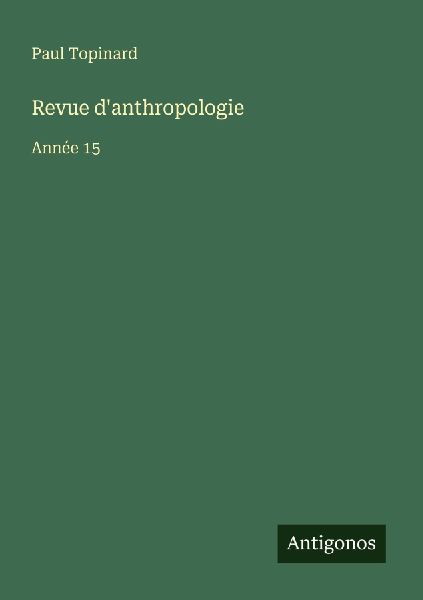 Revue d'anthropologie