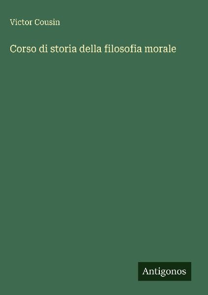 Corso di storia della filosofia morale