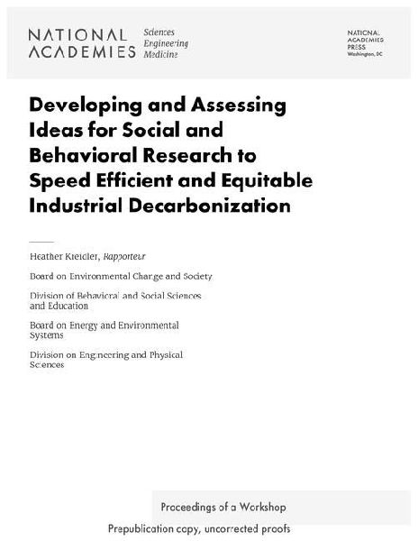 Developing and Assessing Ideas for Social and Behavioral Resea...