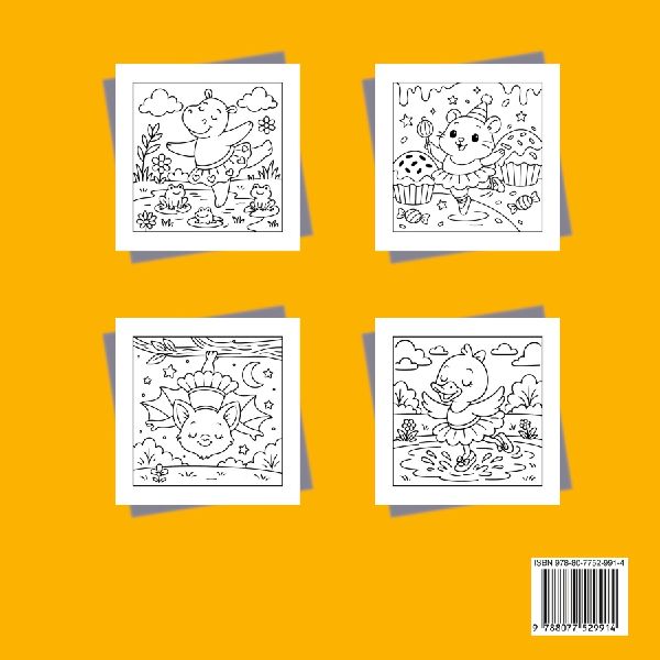 Bailarines con Patitas - Libro para Colorear de Animales con Tutù