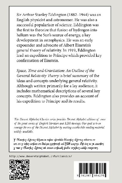 Space, Time, and Gravitation (Deseret Alphabet edition)