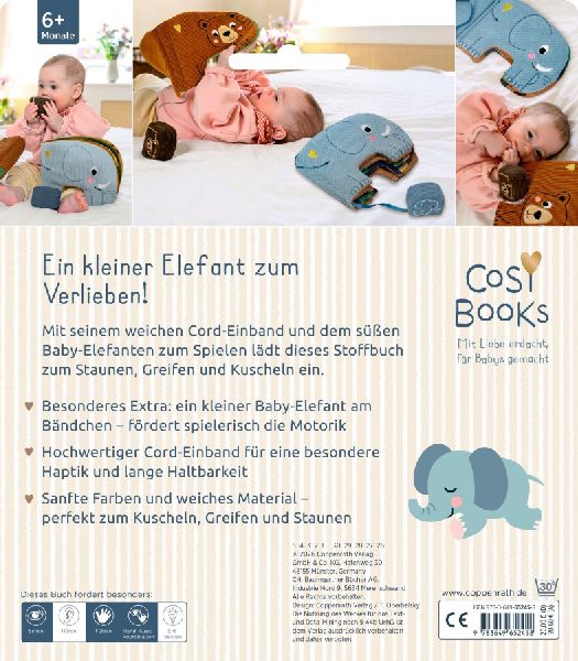 CosyBooks: Babys Spielbuch Kleiner Elefant