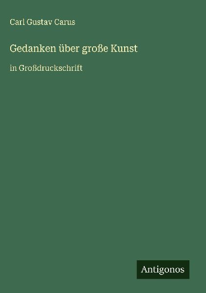 Gedanken über große Kunst