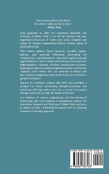 The Inventions, Research, and Writings of Nikola Tesla