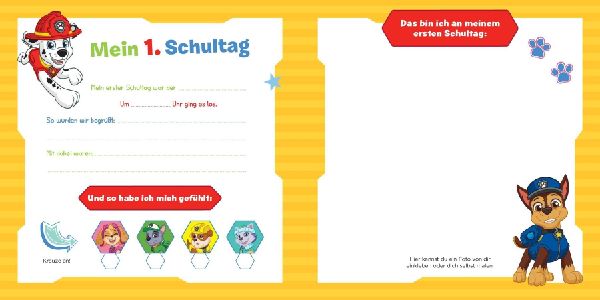Paw Patrol: Ab heute bin ich Schulkind! Mein Erinnerungsalbum zum Schulanfang