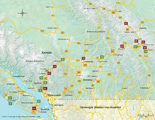 Kanada Südwesten 30 Touren zwischen Vancouver Island und Rocky Mountains