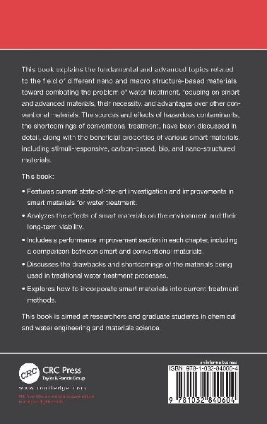 Emerging and Innovative Smart Materials for Water Treatment Applications