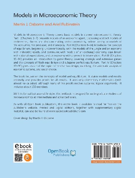 Models in Microeconomic Theory