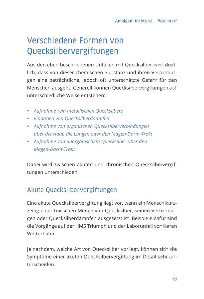 Amalgam im Mund... Was nun?