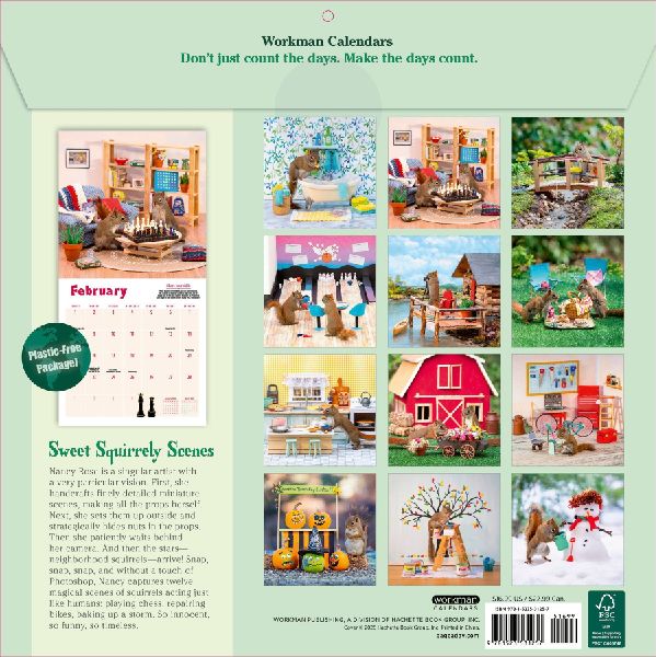 Secret Life of Squirrels Wall Calendar 2026
