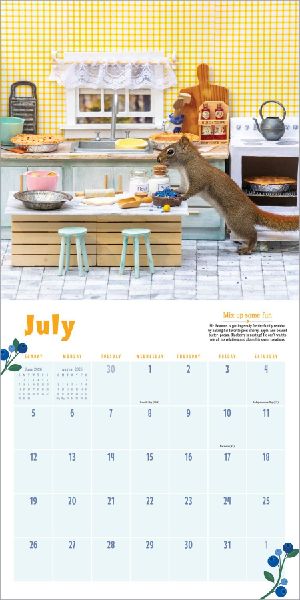 Secret Life of Squirrels Wall Calendar 2026