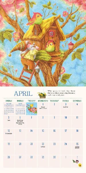 Gnome Life Mini Wall Calendar 2026