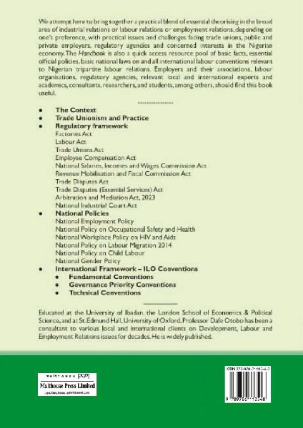 Handbook of Nigerian Labour Relations