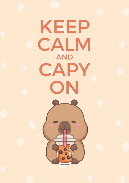 Cream Boba Capybara Notebook