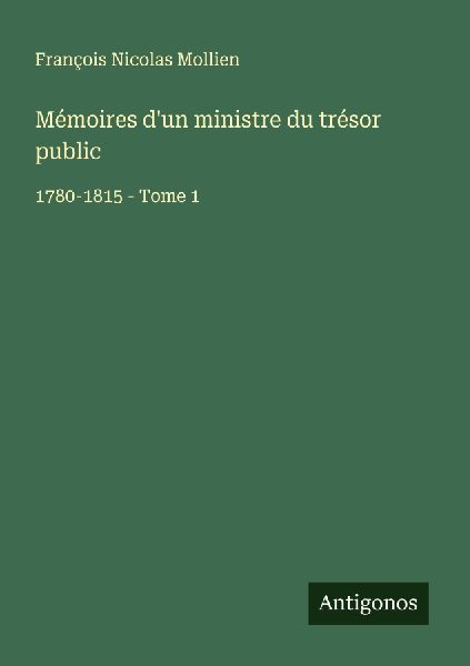 Mémoires d'un ministre du trésor public