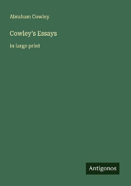 Cowley's Essays