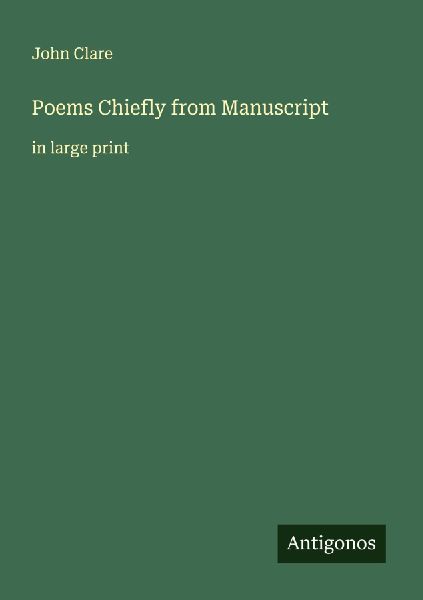 Poems Chiefly from Manuscript