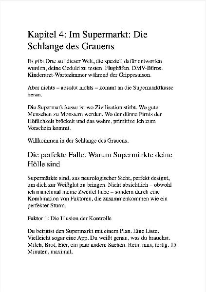 ZEN UND DIE KUNST, DEN LEUTEN NICHT AUF DIE SCHNAUZE ZU HAUEN