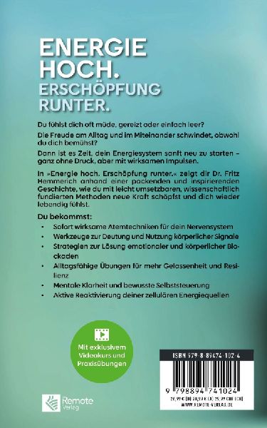 Energie hoch. Erschöpfung runter.