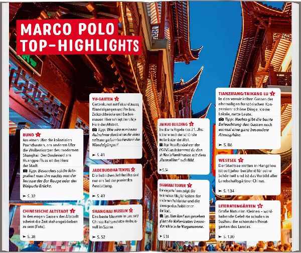 MARCO POLO Reiseführer Shanghai, Sozhou, Hangzhou