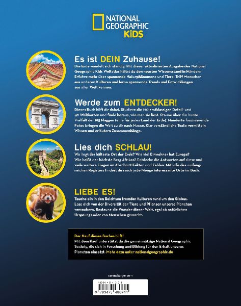 National Geographic Kids Weltatlas - Fremde Kulturen, großartige Naturwunder und wilde Tiere entdecken: Kinderatlas für Kids ab 8 Jahren