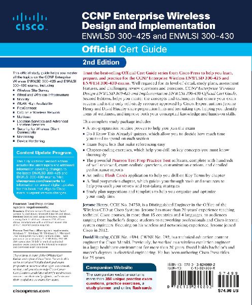 CCNP Enterprise Wireless Design ENWLSD 300-425 and Implementation ENWLSI 300-430 Official Cert Guide
