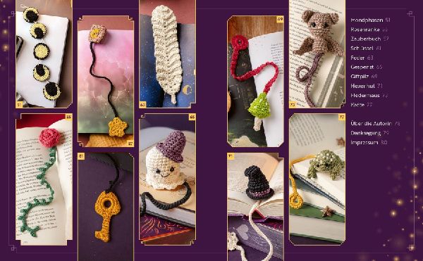 Magische Amigurumi-Lesezeichen häkeln