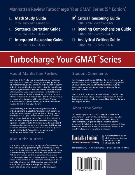 Manhattan Review GMAT Critical Reasoning Guide [5th Edition]
