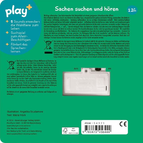 Play+ Mein allererstes Soundbuch Tiere im Wald - ab 12 Monate