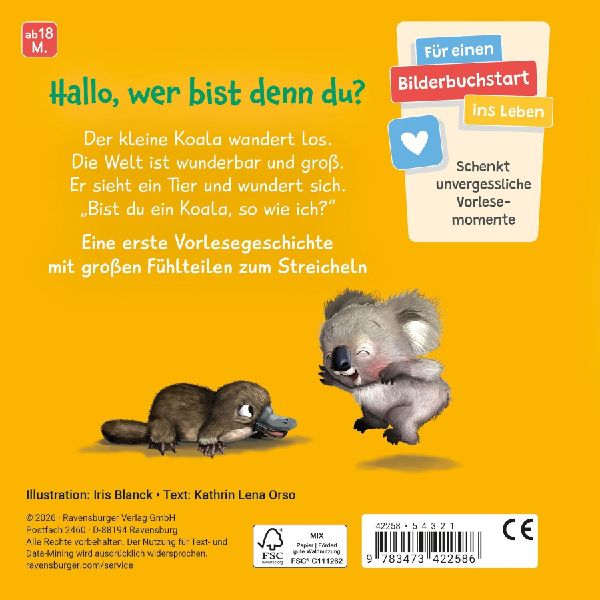 Mein erstes Vorlese-Fühlbuch - Bist du ein Koala?