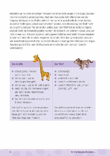 40 Vorlesegeschichten zur Giraffensprache, ab 6 Jahre