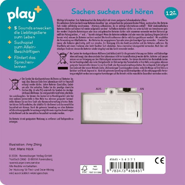 Play+ Mein allererstes Soundbuch Lieblingstiere - ab 12 Monate