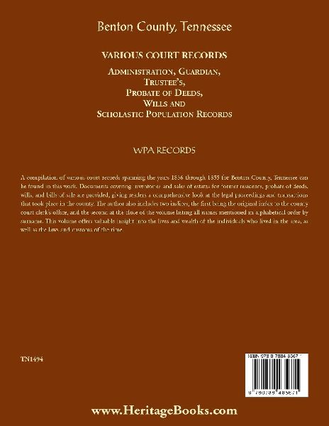 Benton County, Tennessee Various Court Records