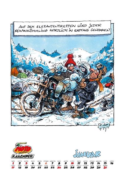 MOTOmania Kalender 2027: Monatskalender im Großformat