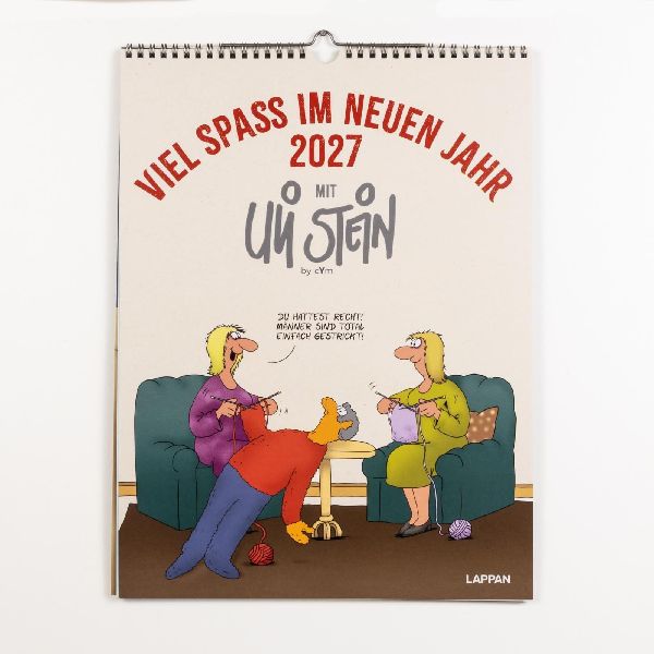 Viel Spaß im neuen Jahr 2027 mit Uli Stein: Monatsplaner mit komplett neuen Cartoons