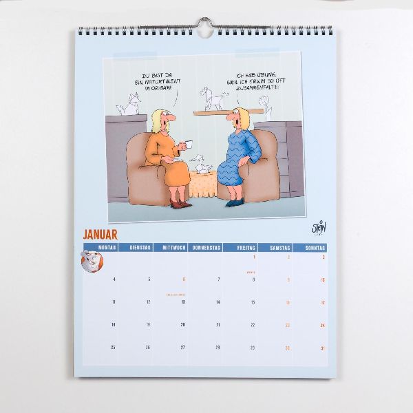 Viel Spaß im neuen Jahr 2027 mit Uli Stein: Monatsplaner mit komplett neuen Cartoons