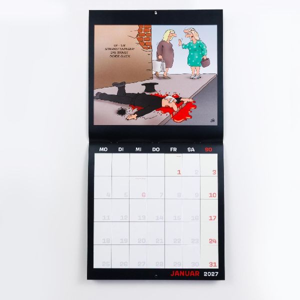 Uli Stein Schwarzer Kalender 2027: Monatskalender für die Wand