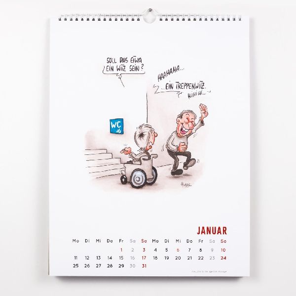 Handicaps 2027: Monatskalender für die Wand