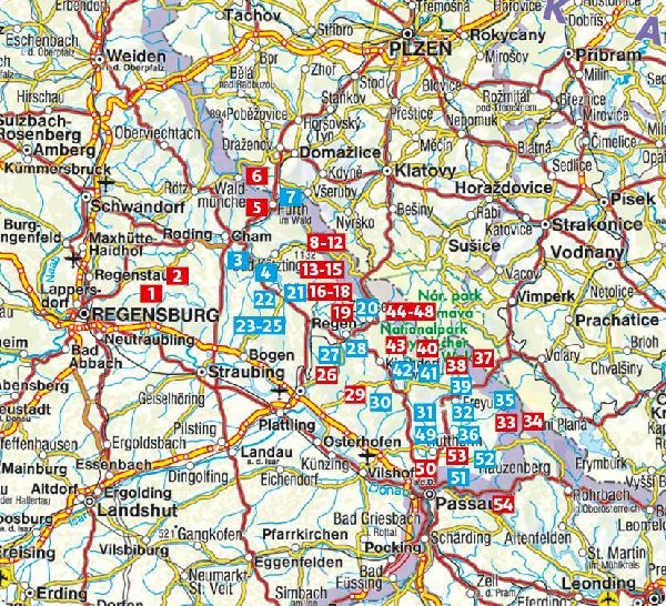 ROTHER Wanderführer Bayerischer Wald. 54 Touren um Cham, Bodenmais, Zwiesel, Freyung und Passau - mit Nationalpark Bayerischer Wald