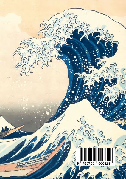 Hokusai 'Die große Welle vor Kanagawa' Notizbuch A5 kariert - 100 Seiten 90g/m² - Soft Cover - FSC Papier
