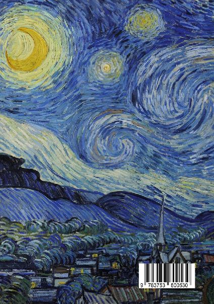 Notizbuch A4 kariert - 100 Seiten Soft Cover - van Gogh Sternennacht - FSC Papier