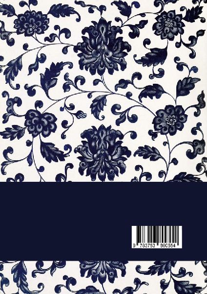 Notizbuch A4 kariert - 100 Seiten Soft Cover floral blau - FSC Papier